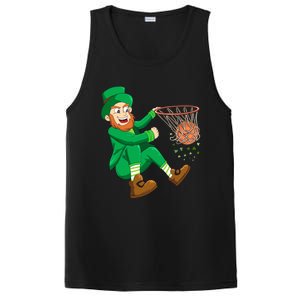 Basketball St Patricks Day Leprechaun Gift PosiCharge Competitor Tank