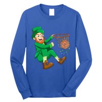 Basketball St Patricks Day Leprechaun Gift Long Sleeve Shirt