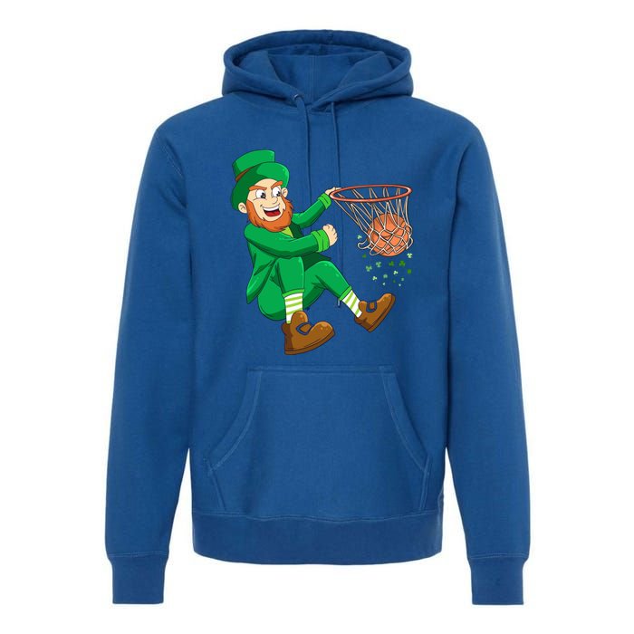 Basketball St Patricks Day Leprechaun Gift Premium Hoodie