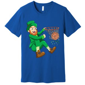 Basketball St Patricks Day Leprechaun Gift Premium T-Shirt