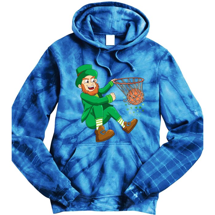 Basketball St Patricks Day Leprechaun Gift Tie Dye Hoodie