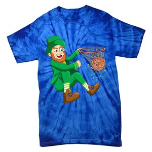 Basketball St Patricks Day Leprechaun Gift Tie-Dye T-Shirt