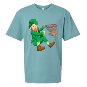 Basketball St Patricks Day Leprechaun Gift Sueded Cloud Jersey T-Shirt