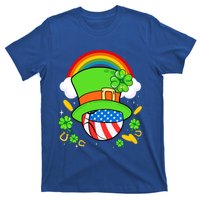 Basketball St Patricks Day Leprechaun Hat Usa Flag Rainbow Great Gift T-Shirt