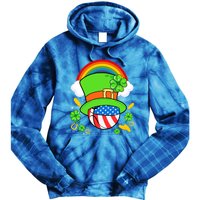 Basketball St Patricks Day Leprechaun Hat Usa Flag Rainbow Great Gift Tie Dye Hoodie