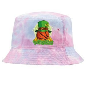 Basketball St Patricks Day Love Shamrock Gift Tie-Dyed Bucket Hat