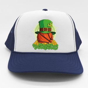 Basketball St Patricks Day Love Shamrock Gift Trucker Hat