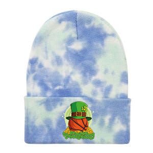 Basketball St Patricks Day Love Shamrock Gift Tie Dye 12in Knit Beanie