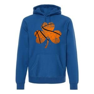 Basketball St Patricks Day Sports Gift 8 10 12 Shamrock Great Gift Premium Hoodie