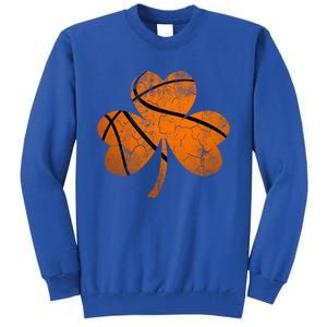 Basketball St Patricks Day Sports Gift 8 10 12 Shamrock Great Gift Tall Sweatshirt