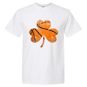 Basketball St Patricks Day Sports Gift 8 10 12 Shamrock Great Gift Garment-Dyed Heavyweight T-Shirt