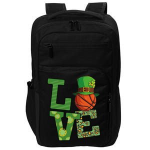 Basketball St Patricks Day Love Shamrock Cute Gift Impact Tech Backpack