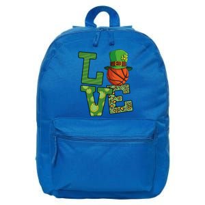 Basketball St Patricks Day Love Shamrock Cute Gift 16 in Basic Backpack