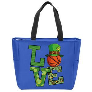 Basketball St Patricks Day Love Shamrock Cute Gift Zip Tote Bag