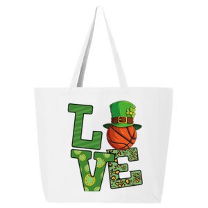 Basketball St Patricks Day Love Shamrock Cute Gift 25L Jumbo Tote