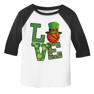 Basketball St Patricks Day Love Shamrock Cute Gift Toddler Fine Jersey T-Shirt