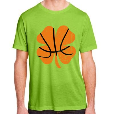 Basketball St Patricks Day Ball Shamrock Gift Adult ChromaSoft Performance T-Shirt