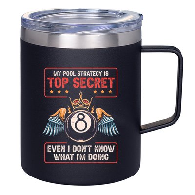 Ball Sports Pool Player Billiard Gift 12oz Stainless Steel Coffee Mug