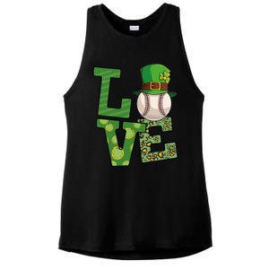 Basketball St Patricks Day Love Shamrock Basketball Player Cool Gift Ladies PosiCharge Tri-Blend Wicking Tank