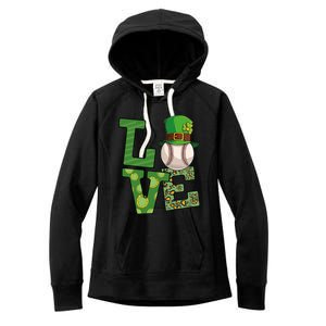 Basketball St Patricks Day Love Shamrock Basketball Player Cool Gift Women's Fleece Hoodie