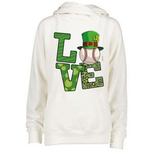 Basketball St Patricks Day Love Shamrock Basketball Player Cool Gift Womens Funnel Neck Pullover Hood