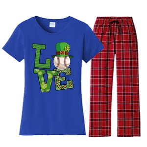 Basketball St Patricks Day Love Shamrock Basketball Player Cool Gift Women's Flannel Pajama Set