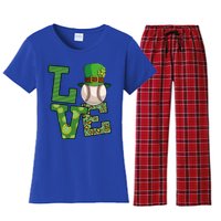 Basketball St Patricks Day Love Shamrock Basketball Player Cool Gift Women's Flannel Pajama Set