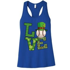 Basketball St Patricks Day Love Shamrock Basketball Player Cool Gift Women's Racerback Tank