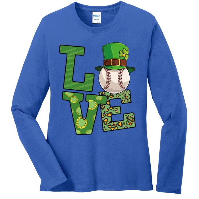 Basketball St Patricks Day Love Shamrock Basketball Player Cool Gift Ladies Long Sleeve Shirt