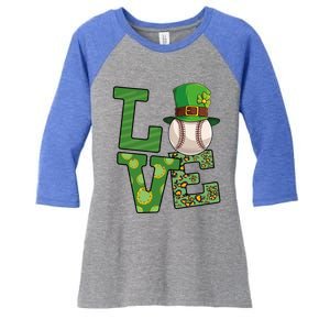 Basketball St Patricks Day Love Shamrock Basketball Player Cool Gift Women's Tri-Blend 3/4-Sleeve Raglan Shirt