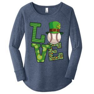 Basketball St Patricks Day Love Shamrock Basketball Player Cool Gift Women's Perfect Tri Tunic Long Sleeve Shirt