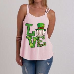 Basketball St Patricks Day Love Shamrock Basketball Player Cool Gift Women's Strappy Tank