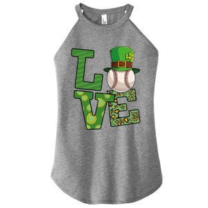 Basketball St Patricks Day Love Shamrock Basketball Player Cool Gift Women's Perfect Tri Rocker Tank