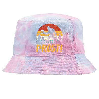 Bigfoot Sasquatch Prost Retro Bavarian Oktoberfest Tie-Dyed Bucket Hat