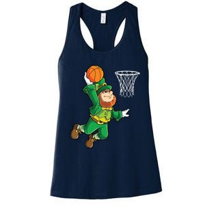 Basketball St Patricks Day Women's Racerback Tank