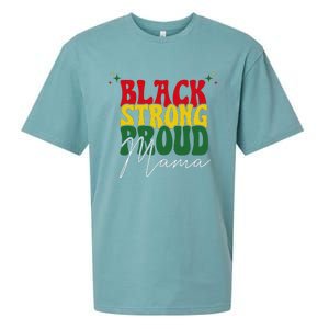 Black Strong Proud Mama Black History Sueded Cloud Jersey T-Shirt