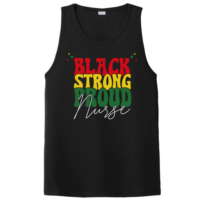 Black Strong Proud Nurse Black History PosiCharge Competitor Tank