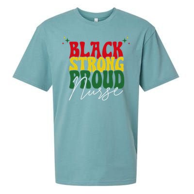 Black Strong Proud Nurse Black History Sueded Cloud Jersey T-Shirt