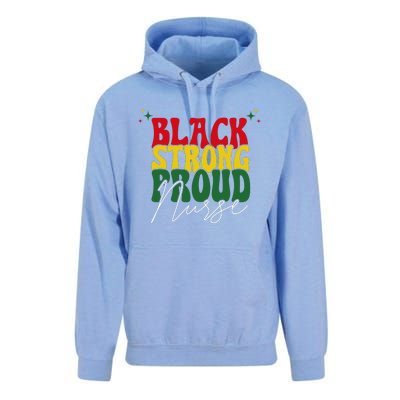 Black Strong Proud Nurse Black History Unisex Surf Hoodie