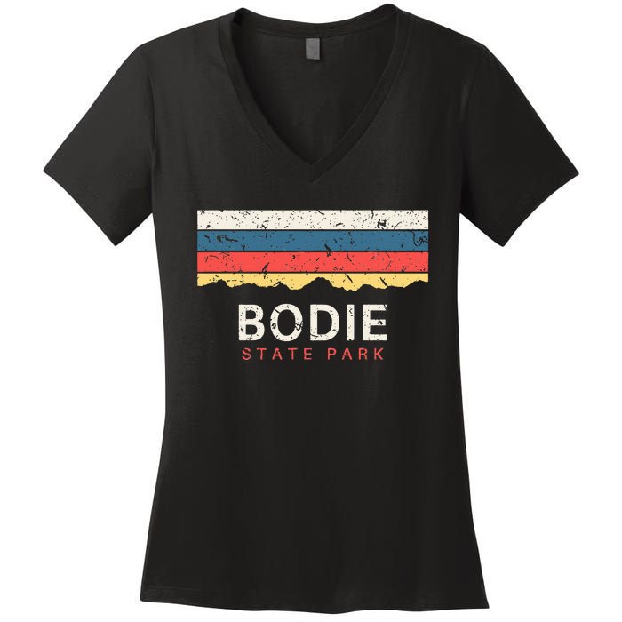 Bodie State Park Vintage Ca Souvenirs California Women's V-Neck T-Shirt