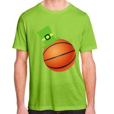 Basketball St Patricks Day Sports Green Leprechaun Hat Cute Gift Adult ChromaSoft Performance T-Shirt