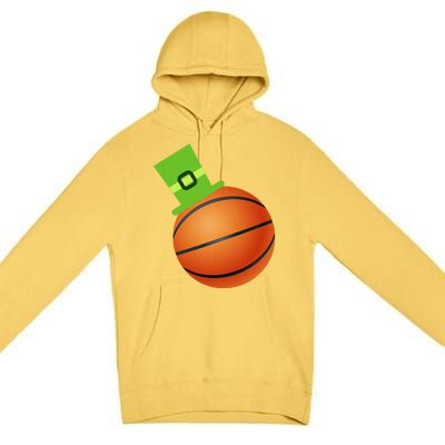 Basketball St Patricks Day Sports Green Leprechaun Hat Cute Gift Premium Pullover Hoodie