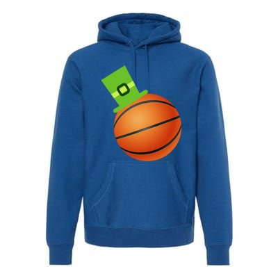 Basketball St Patricks Day Sports Green Leprechaun Hat Cute Gift Premium Hoodie