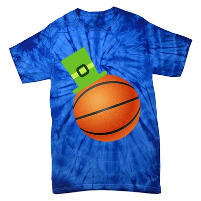 Basketball St Patricks Day Sports Green Leprechaun Hat Cute Gift Tie-Dye T-Shirt