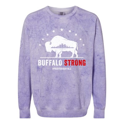 Choose Love Buffalo Strong Pray For Buffalo Colorblast Crewneck Sweatshirt