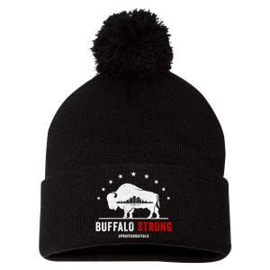 Choose Love Buffalo Strong Pray For Buffalo Pom Pom 12in Knit Beanie