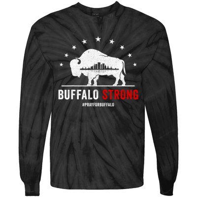 Choose Love Buffalo Strong Pray For Buffalo Tie-Dye Long Sleeve Shirt