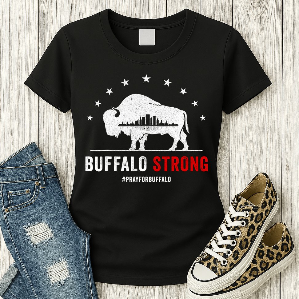 Choose Love Buffalo Strong Pray For Buffalo Womens T-Shirt