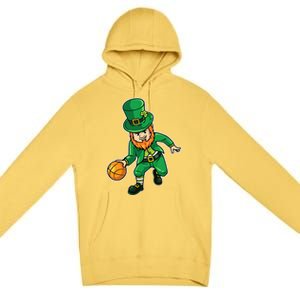 Basketball St Patricks Day Premium Pullover Hoodie