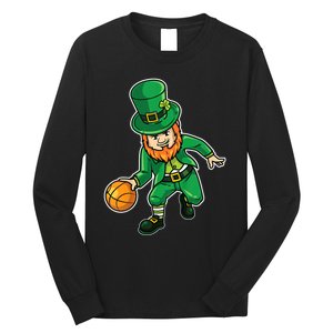 Basketball St Patricks Day Long Sleeve Shirt